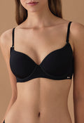 1050 Big Size (B-C-D) Ultra Soft Cup Sütyen - Siyah