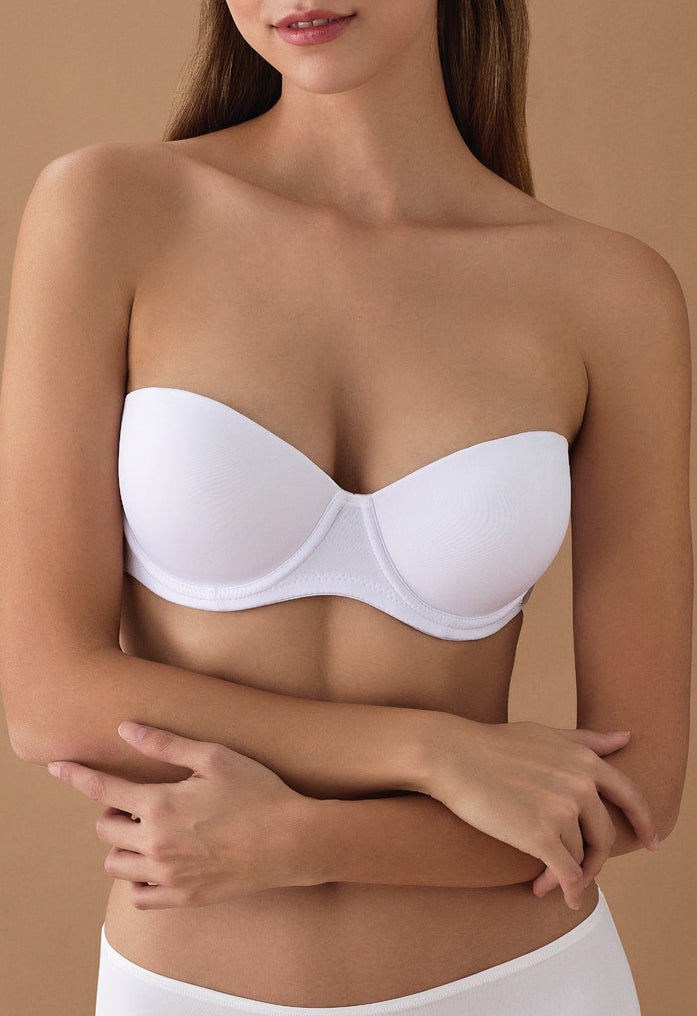 1300 Straples Push Up Sütyen - Beyaz