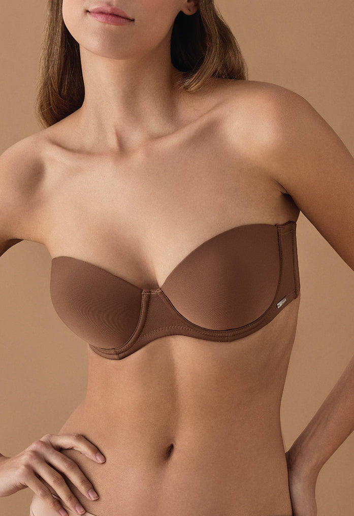 1300 Straples Push Up Sütyen - Caramel