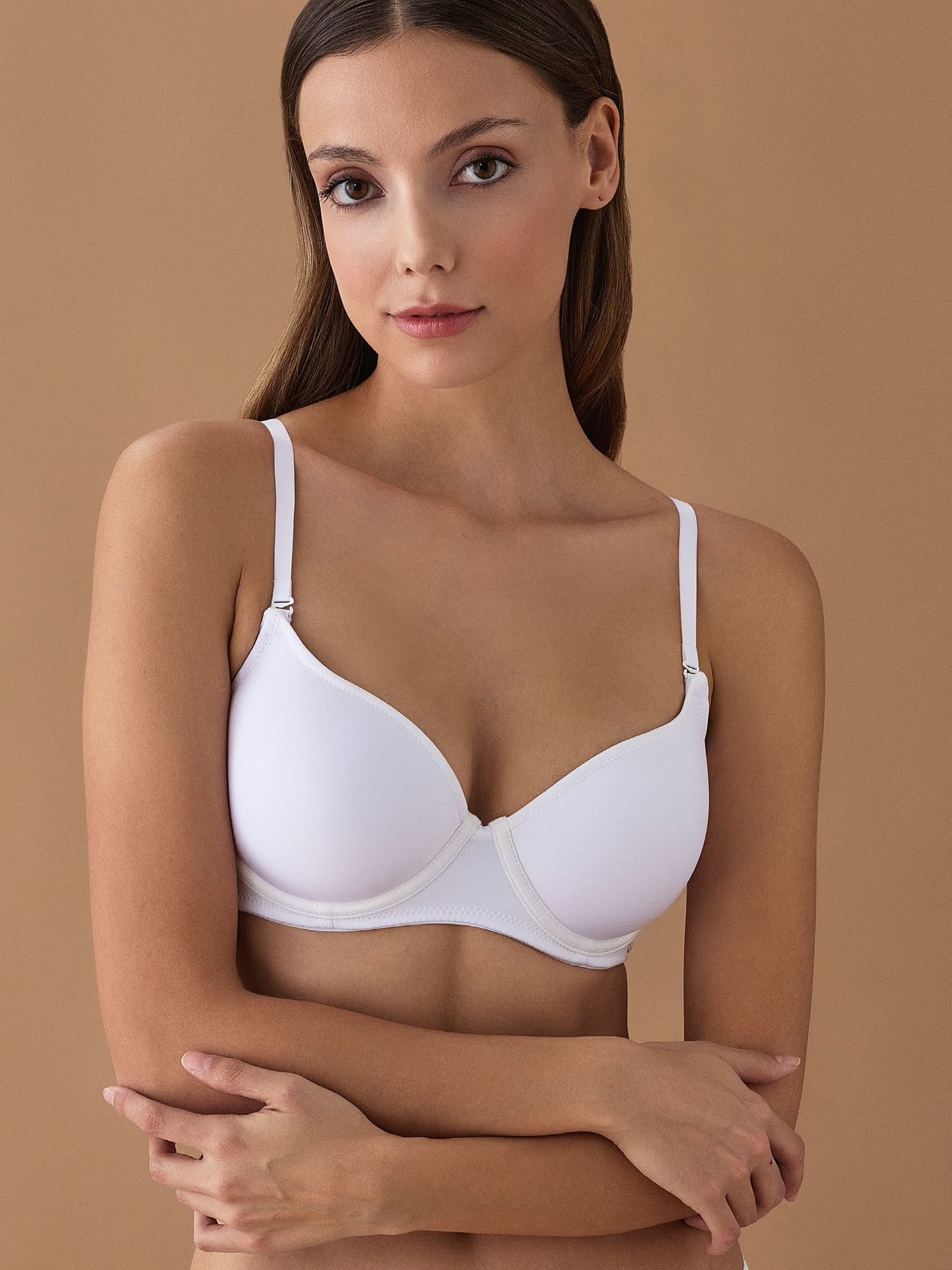 1050 Big Size (B-C-D) Ultra Soft Cup Sütyen - Beyaz