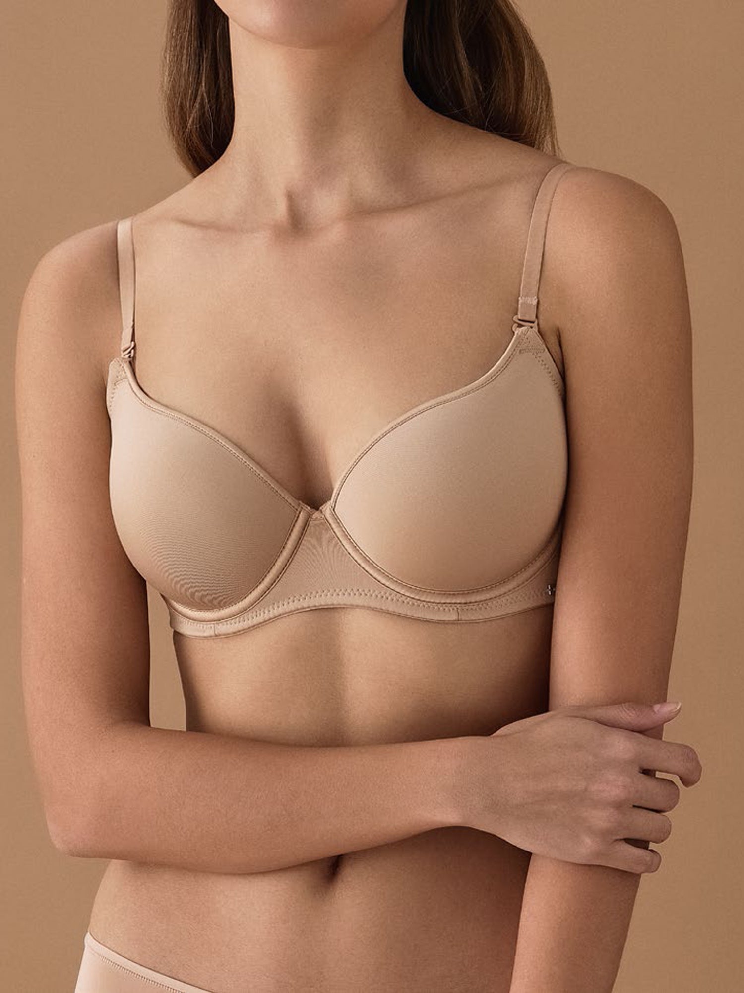 1050 Big Size (B-C-D) Ultra Soft Cup Sütyen - Ten