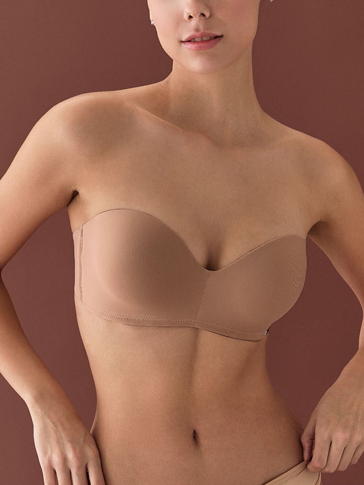 1600 Lotus Straples Sütyen - Latte